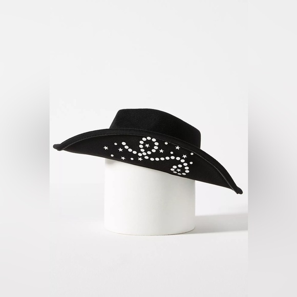 Anthropologie Studded-Brim Rancher Hat - Picture 1 of 13